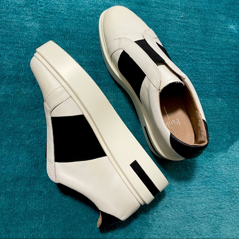 Linea Paolo White & Black Sneakers / Size 9